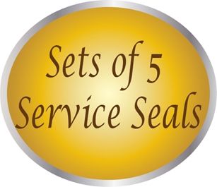  IP-1159 -Sets of Five or Six Carved Plaques of the Seals of the Five Armed Forces, Navy, Marines, Air Force, Space Force, Army, and Coast Guard and Memorial Plaques
