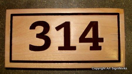T29215 - Carved Wood Room or Suite Number Plaque