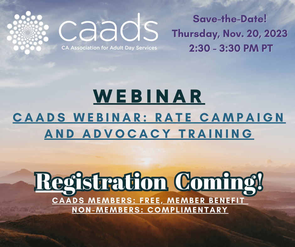 CAADS Nov. 30, 2023 Advocacy Webinar banner