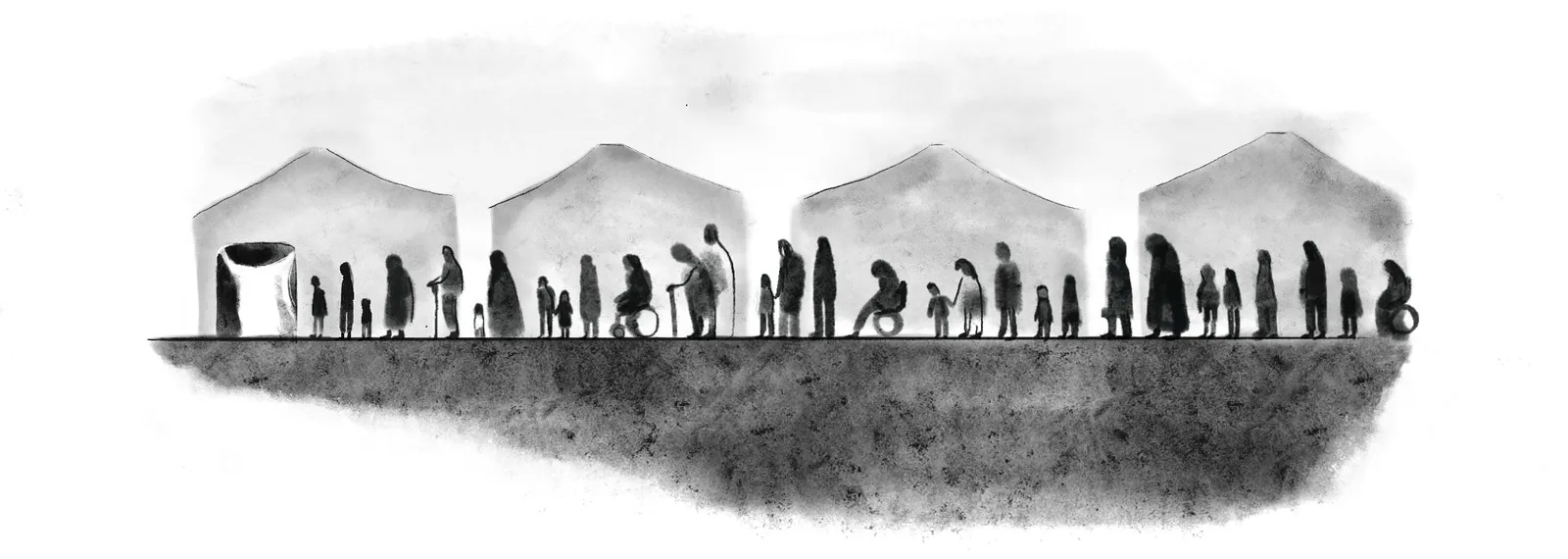 illustration by shira seri levi of people in the horizon