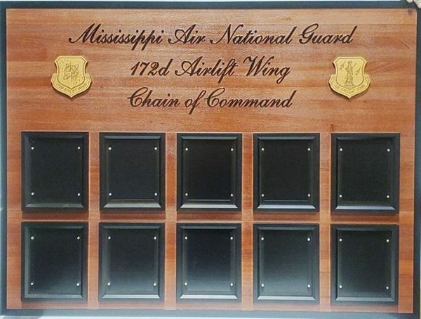 Chain-of-command and military leadership boards and plaques