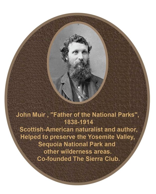 UP-3192 - Memorial Plaque for John Muir, Bronze with Giclee Photo