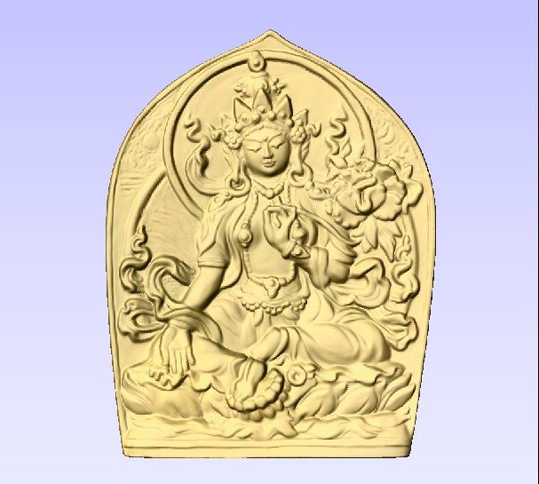 D13375 - Buddhist Tara Gold-Leafed Plaque