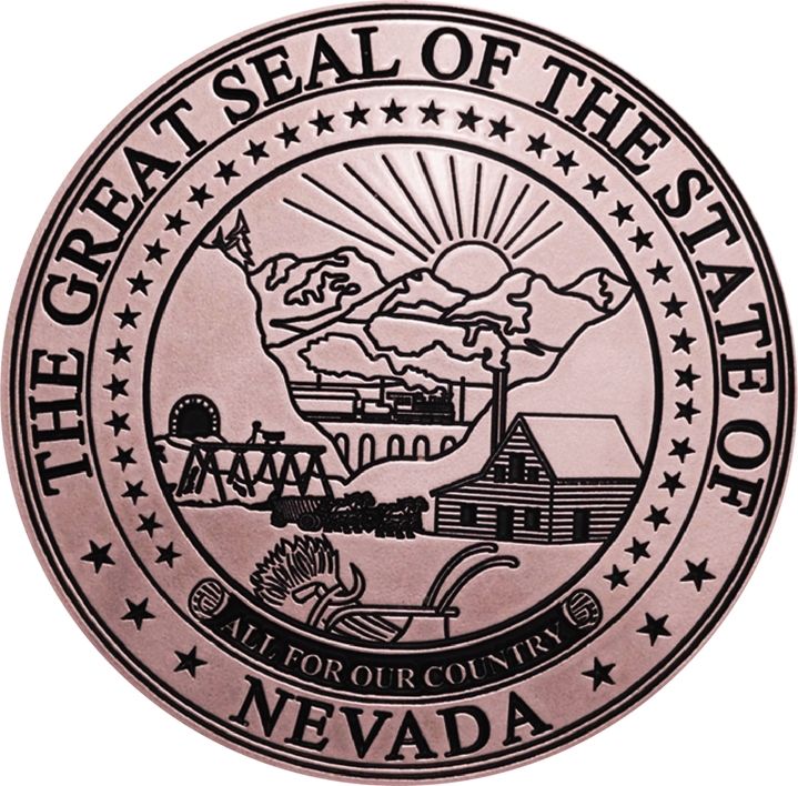 MC3080 - Engraved Plaque of the Great Seal of the State of Nevada 