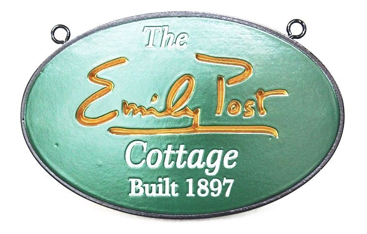 M22006A -  Carved 2.5-D HDU Sign  for the Emily Post Cottage