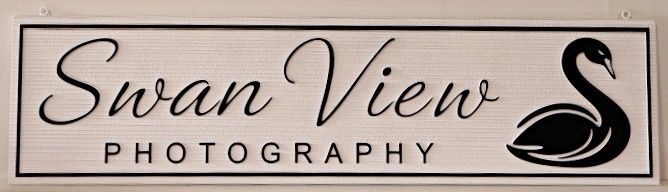 SA28078 - Carved and Sandblasted HDU Sign for "Swan View Photography"