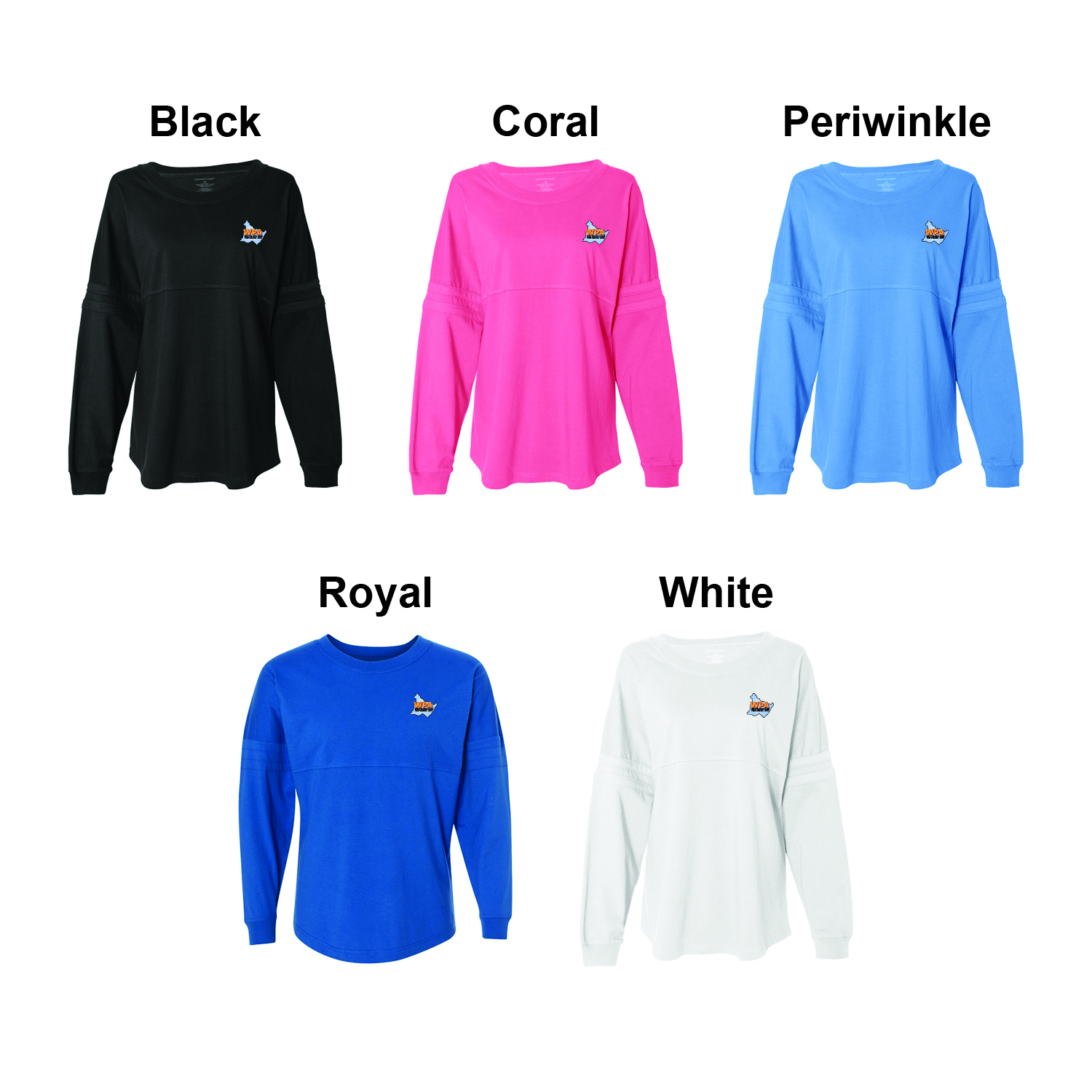 Boxercraft - Women's Jersey Pom Pom Long Sleeve T-Shirt - FULL COLOR LOGO