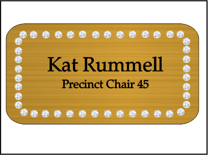 RECTANGLE BLING NAME BADGE