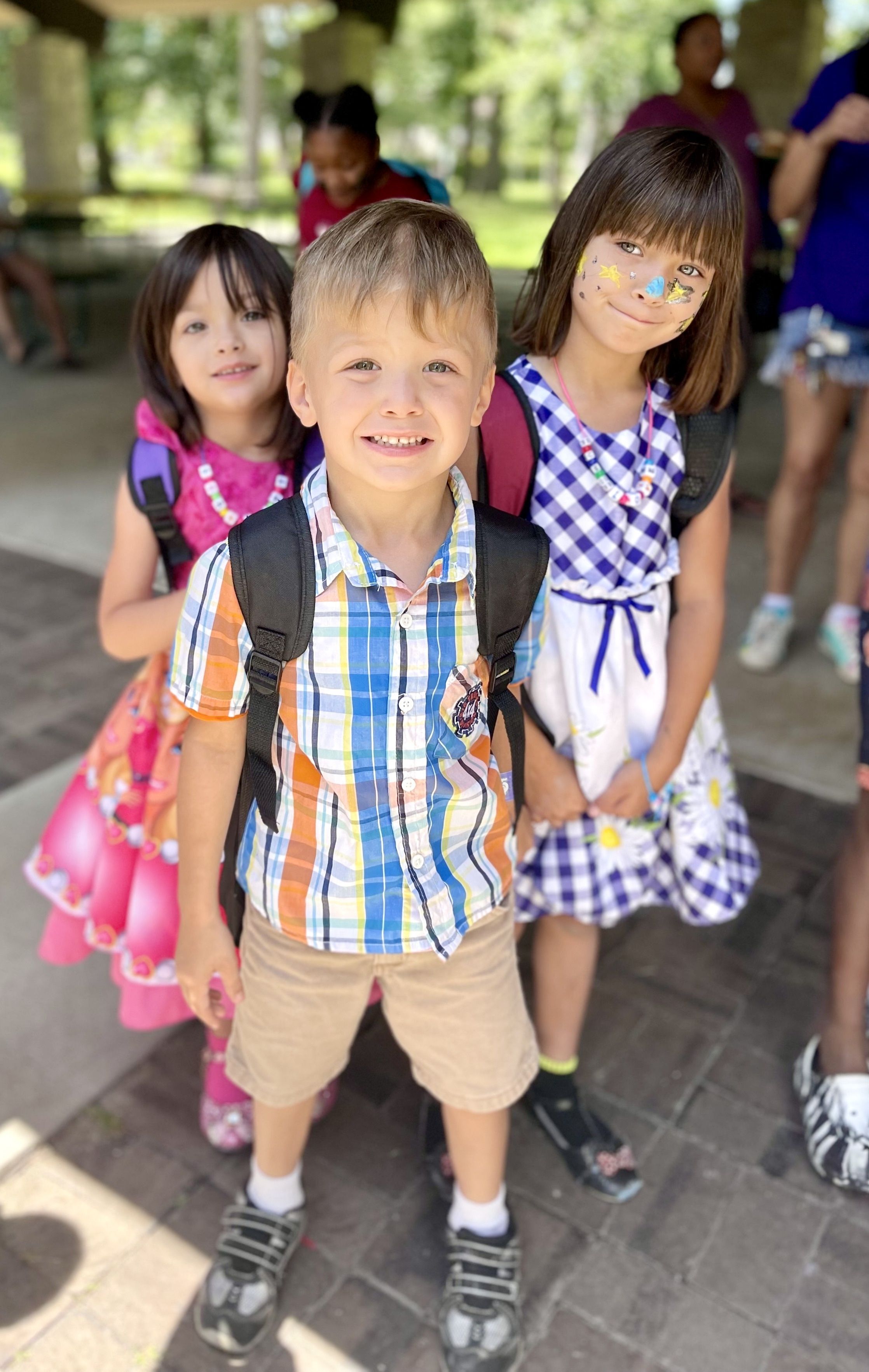 Each year children receive needed backpacks filled with age-appropriate school supplies.