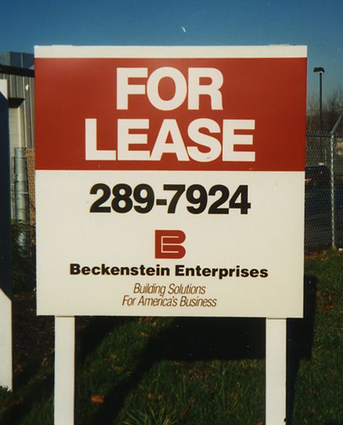 Real Estate "For Lease" Post & Panel Sign 4 ft  x 4ft