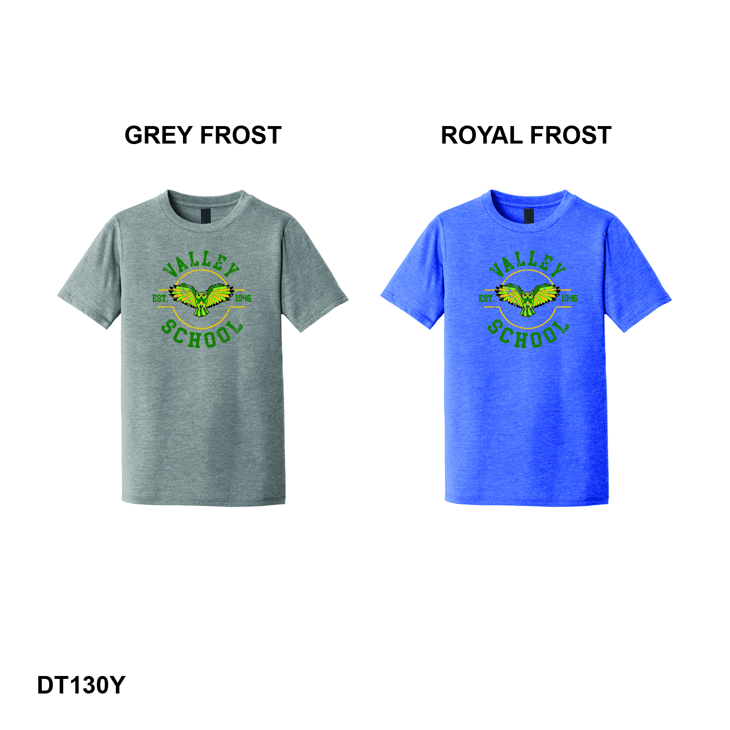 VALLEY SCHOOL OWLS EST LOGO - District® Youth Perfect Tri® Tee