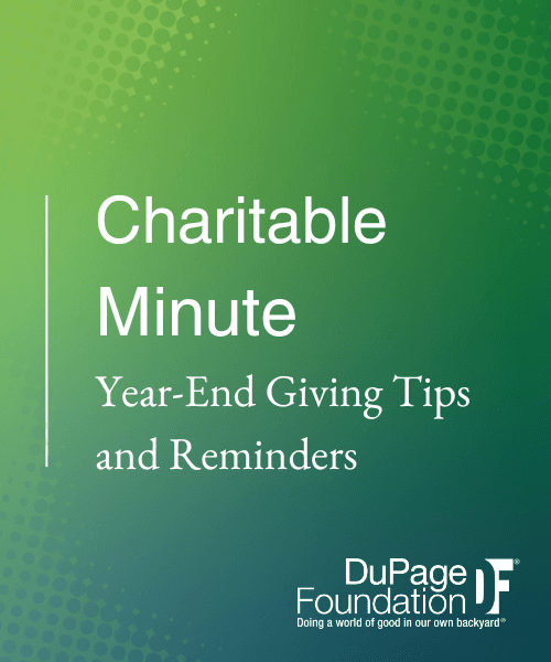 Year-End Giving Tips and Reminders