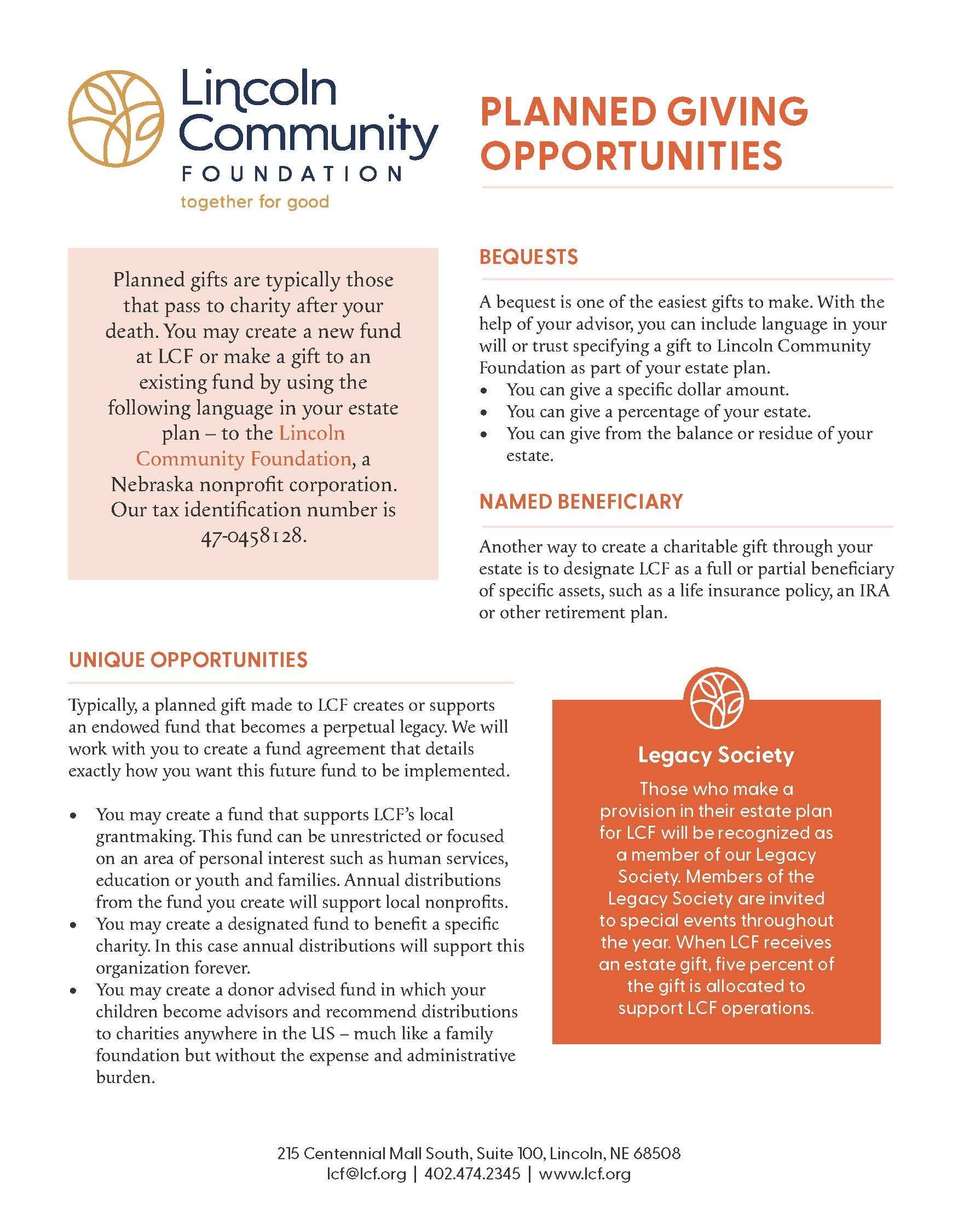 Planned Giving