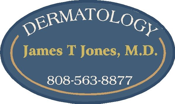 B11044 - Sandblasted, Carved, Painted, High Density Urethane Sign for Dermatology Practice with Name of the Physician and Office Phone Number