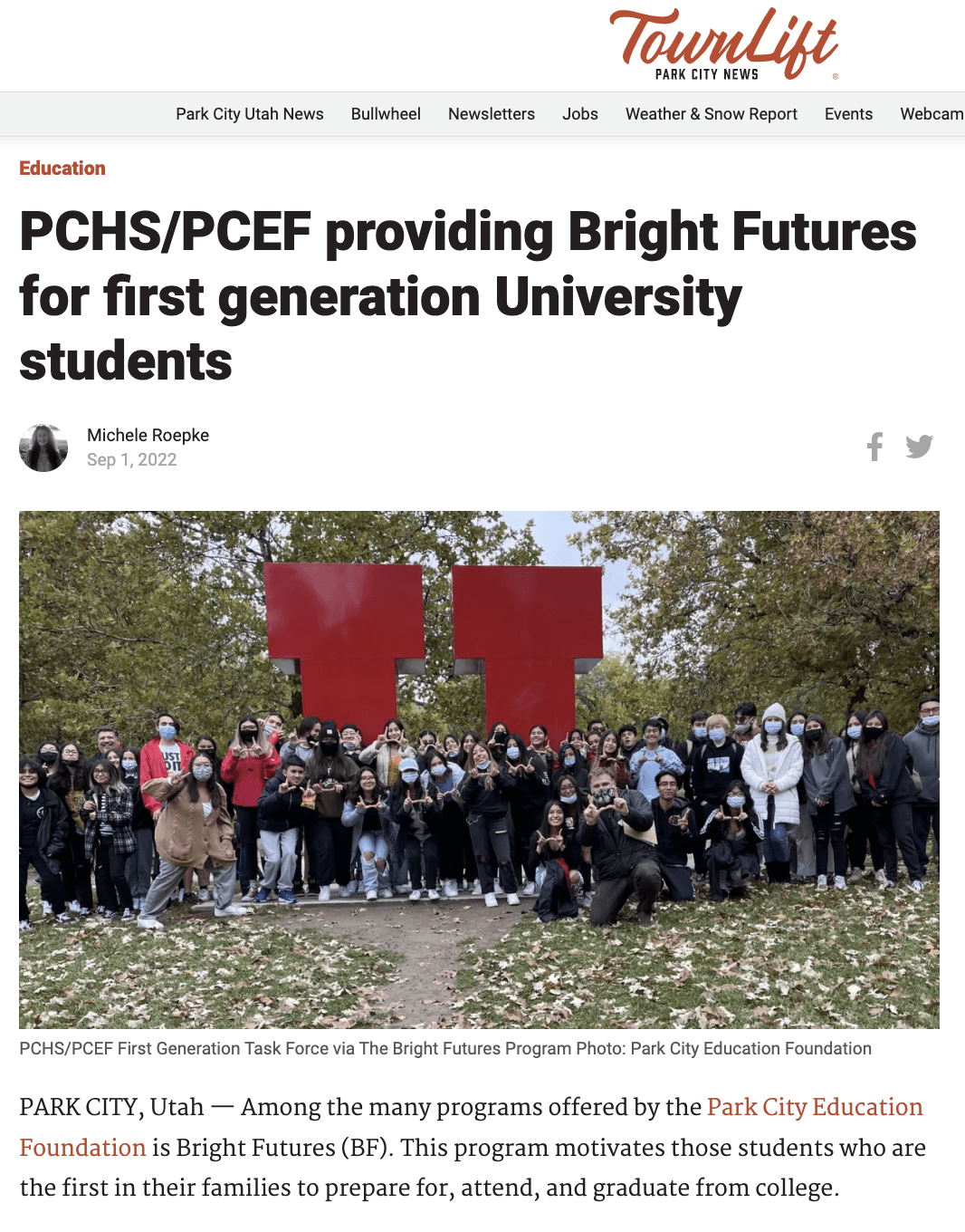 PCHS/PCEF Providing Bright Futures for First Generation University Students