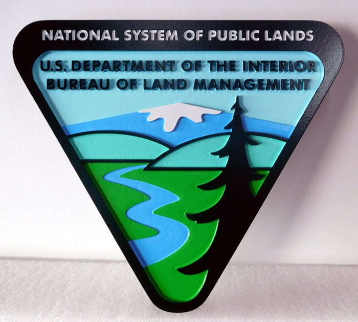 CB5050 - Seal of the Bureau of Land Management, Multi-level Relief