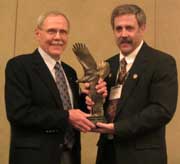 Bob Blohm, TTSS Board member, receives award