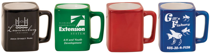 8oz Colored Square Mug