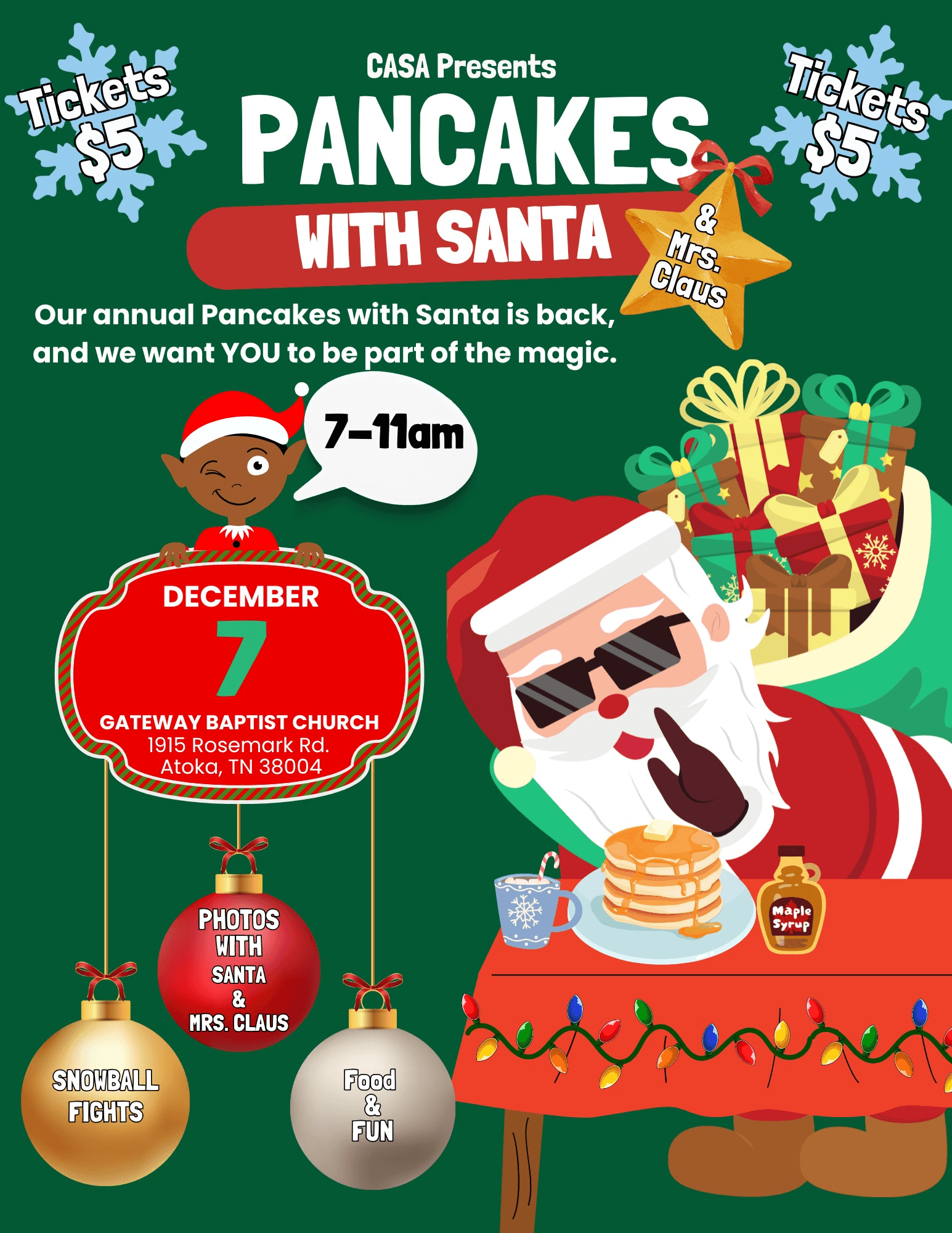 CASA Pancake Breakfast with Santa