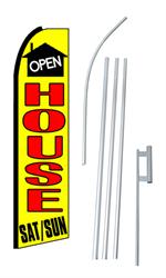 Open House Swooper/Feather Flag + Pole + Ground Spike