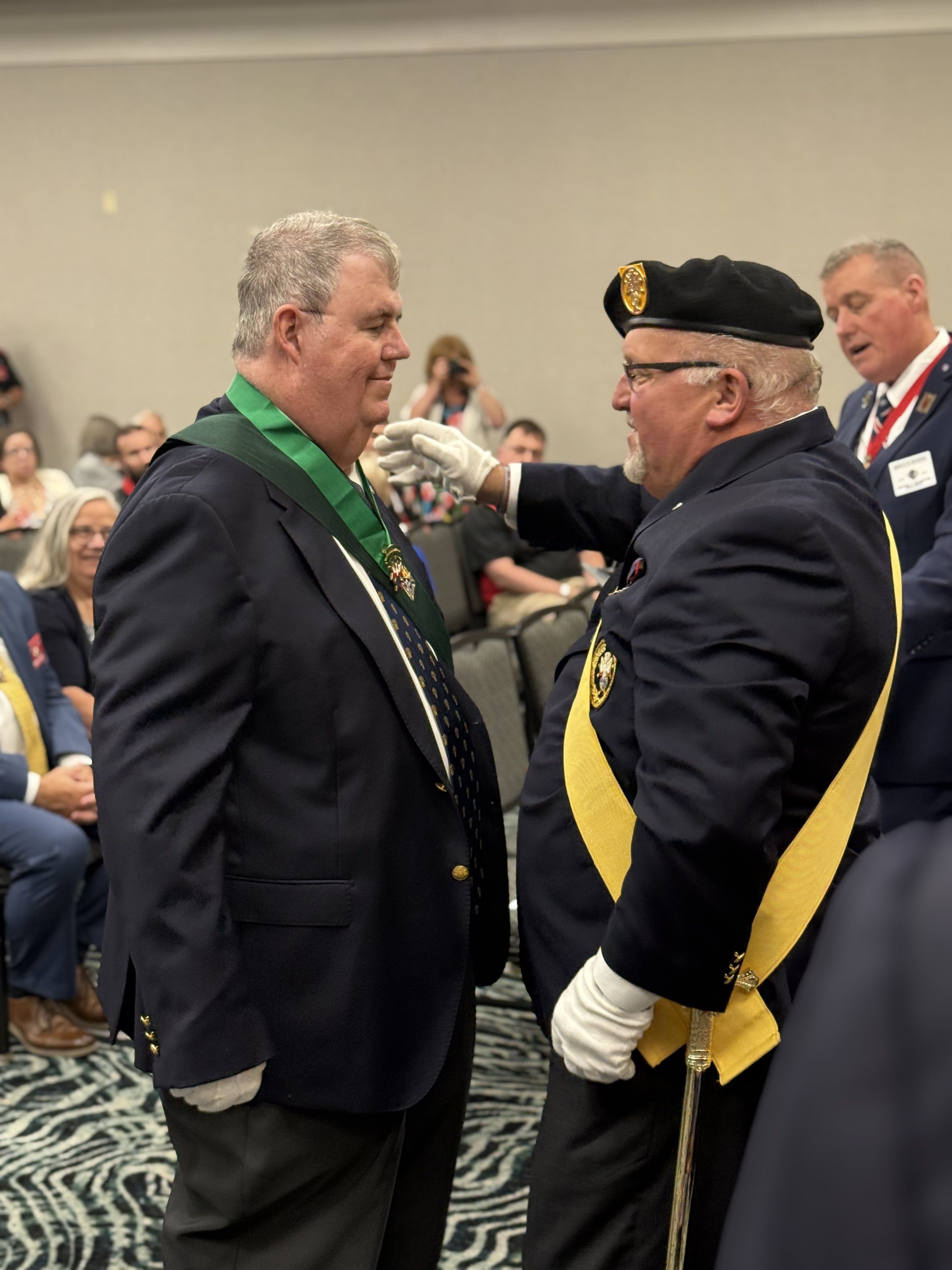 Conferring Medal