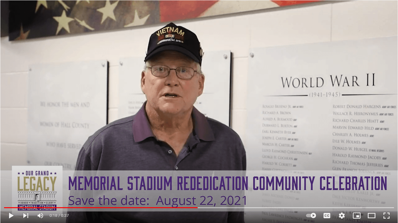 Save the Date | Memorial Stadium Rededication Community Celebration - Veterans Memorial Wall