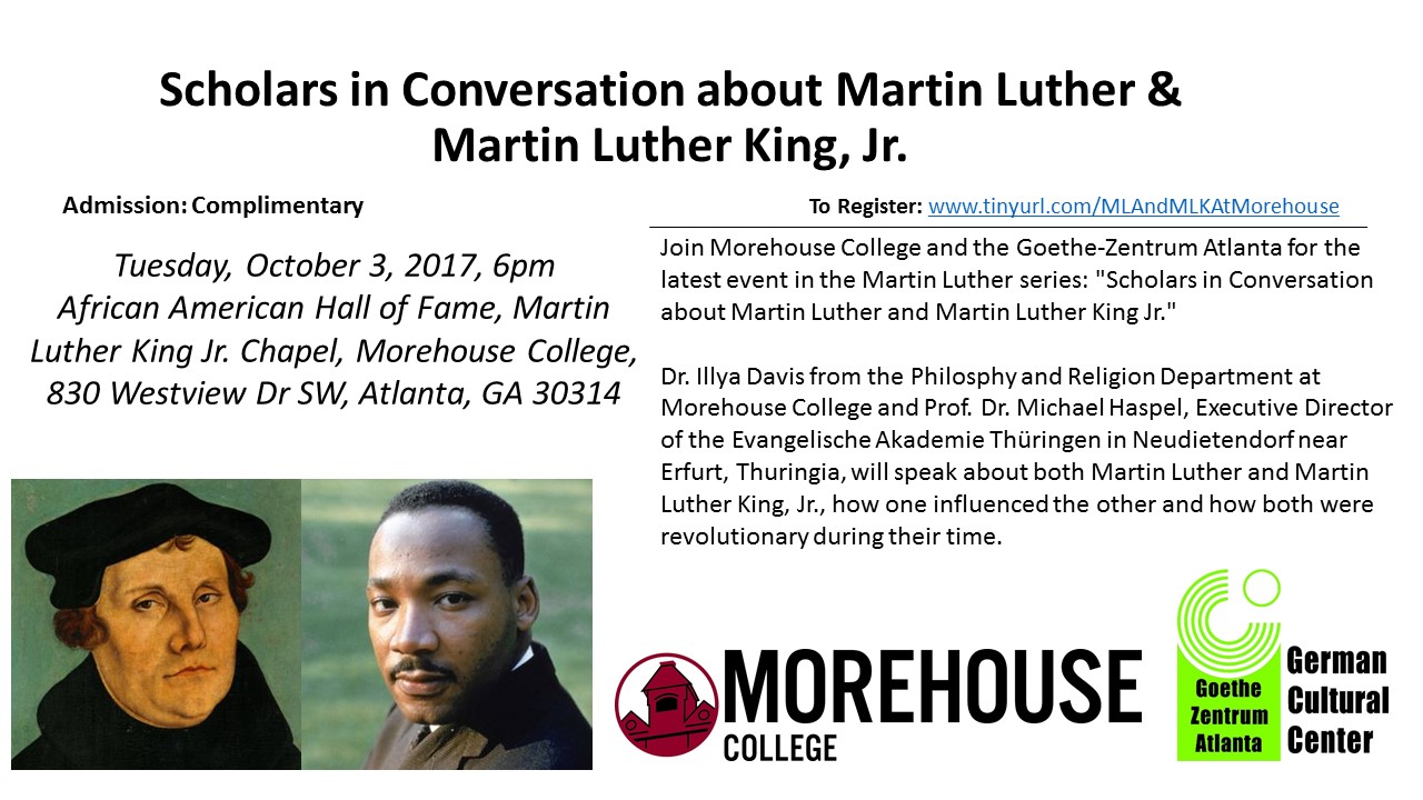 Scholars in Conversation about Martin Luther & Martin Luther King, Jr.