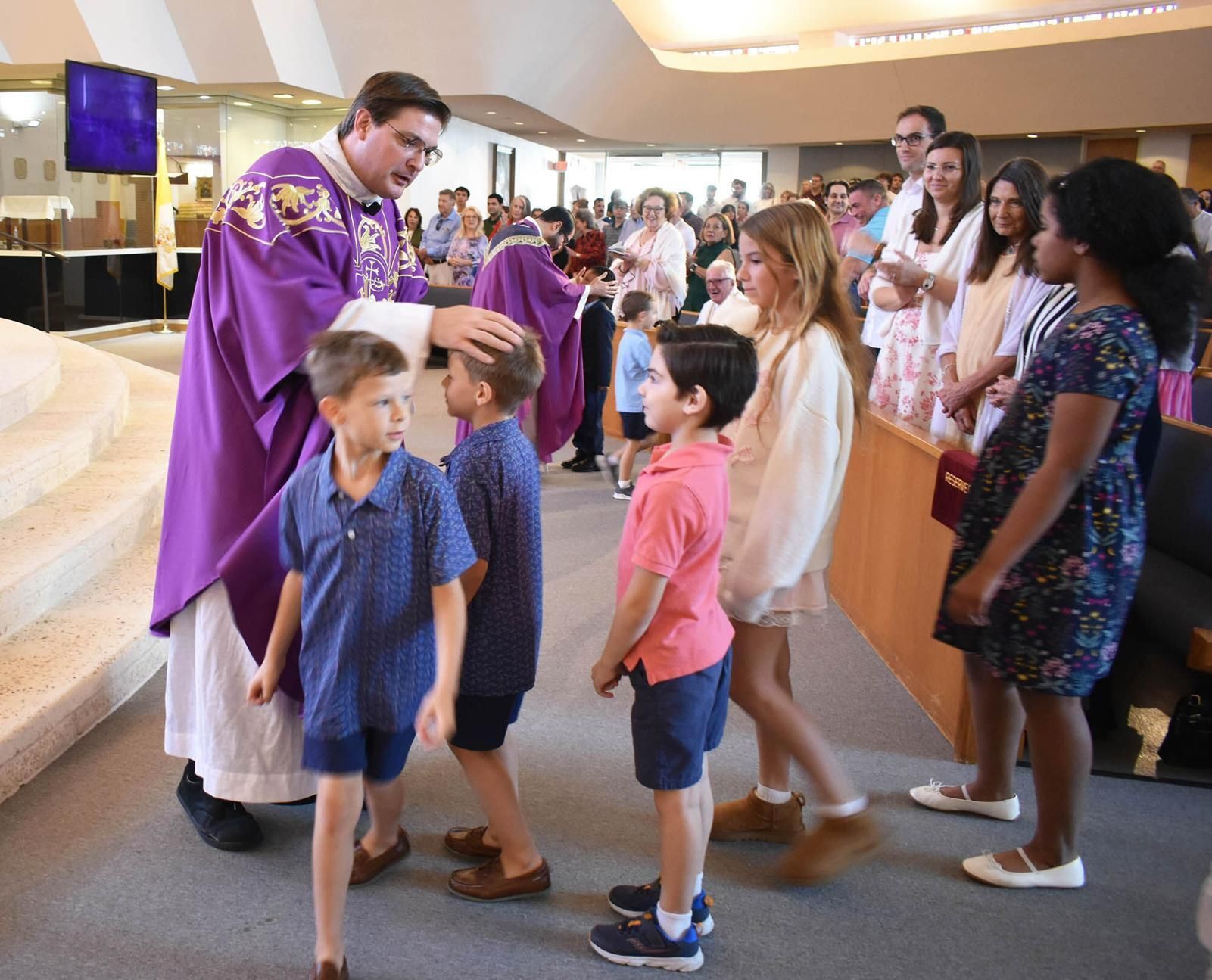 Parishioners, families and friends filled St. Joan of Arc Church to welcome Father Jedidiah Preble at the Mass of thanksgiving in Boca Raton Feb. 2026