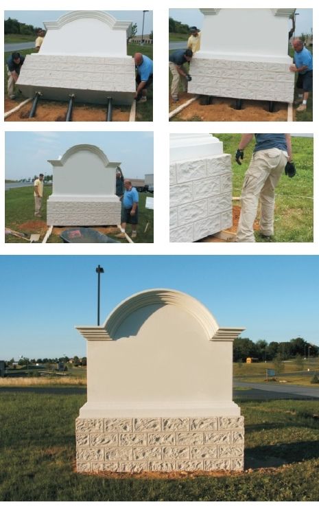 M6950 -- Very simple Installation Process for EPS Foam Monument Signs