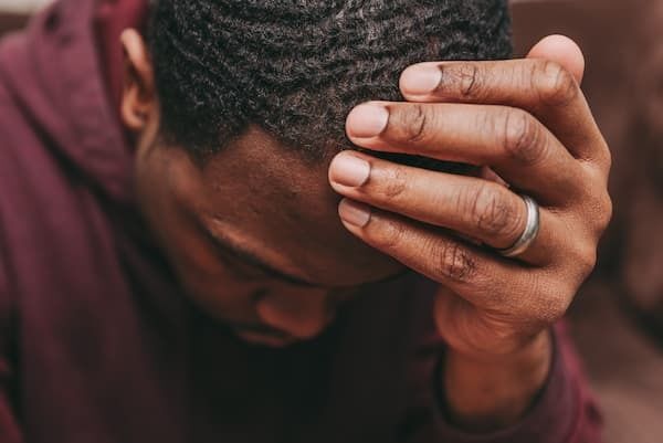 Distressed man