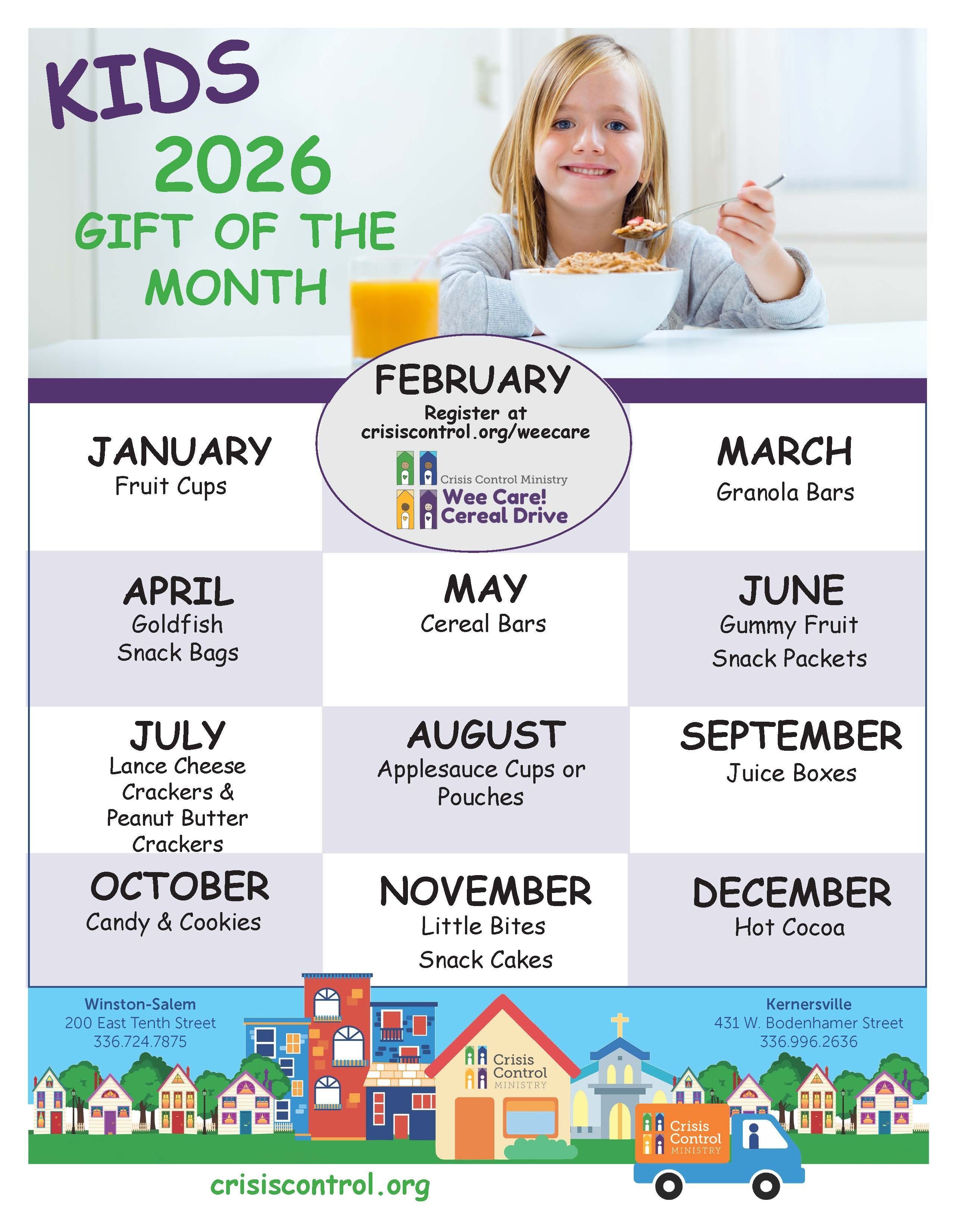 2026 KIDS Gift of the Month