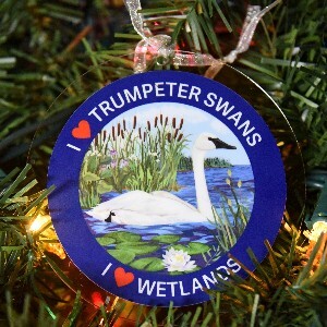 Ornament: I Heart Trumpeter Swans, I Heart Wetlands