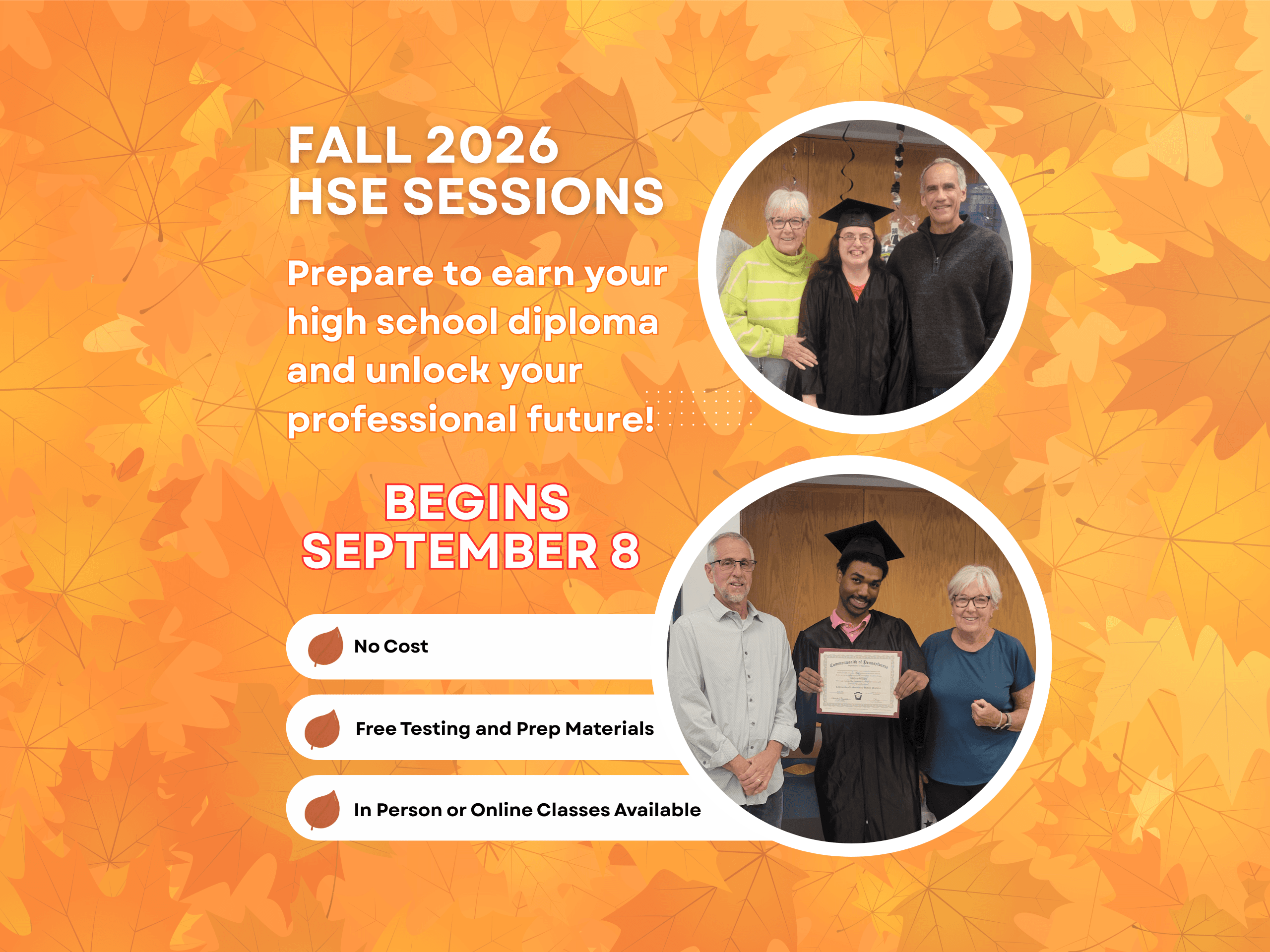 Our Fall HSE Sessions Begin September 8