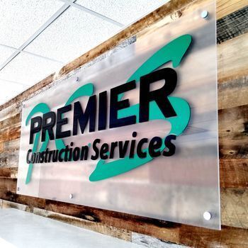 Premier Construction Acrylic Sign 