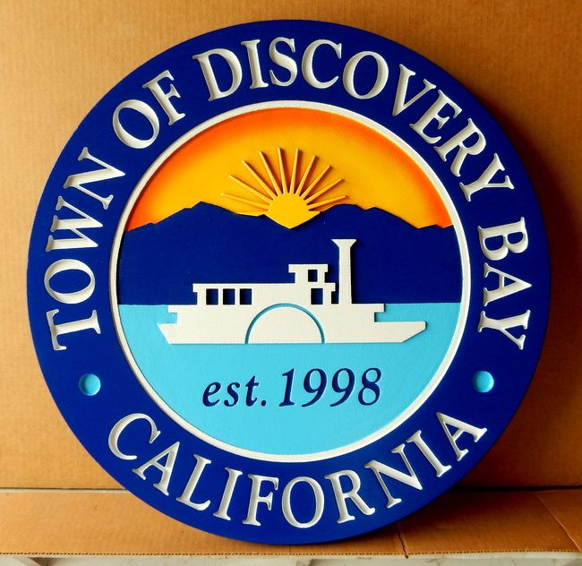 CB5250 - Seal of the Town of Discovery Bay, California, Multi-level Relief