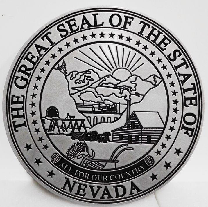 MD4085 - Great Seal of the State of Nevada, 2.5-D Engraved Relief