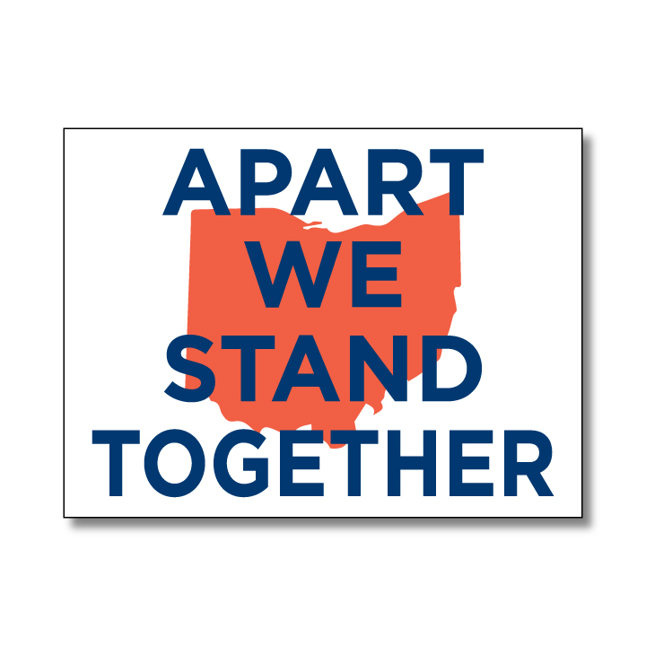24"x18" Apart We Stand Together Yard Sign