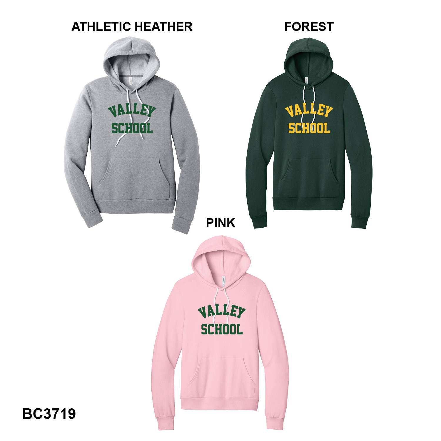 COLLEGIATE LOGO - BELLA+CANVAS® Unisex Sponge Fleece Pullover Hoodie