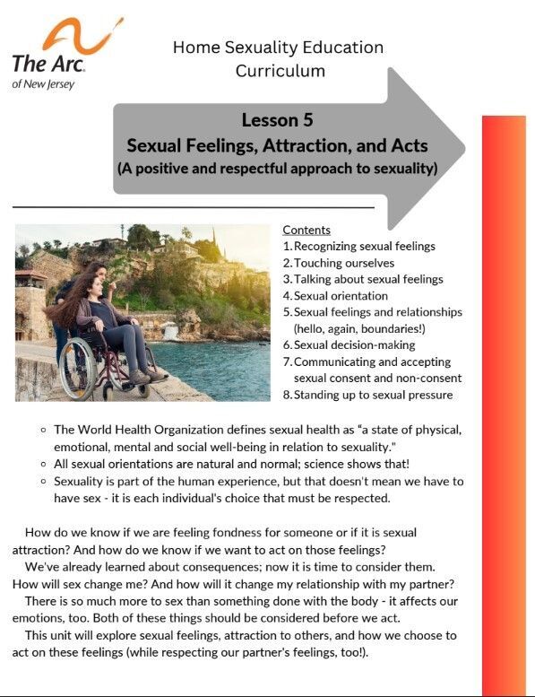Lesson 5: Sexual Feelings, Attraction, and Acts (A positive and respectful approach to sexuality) 