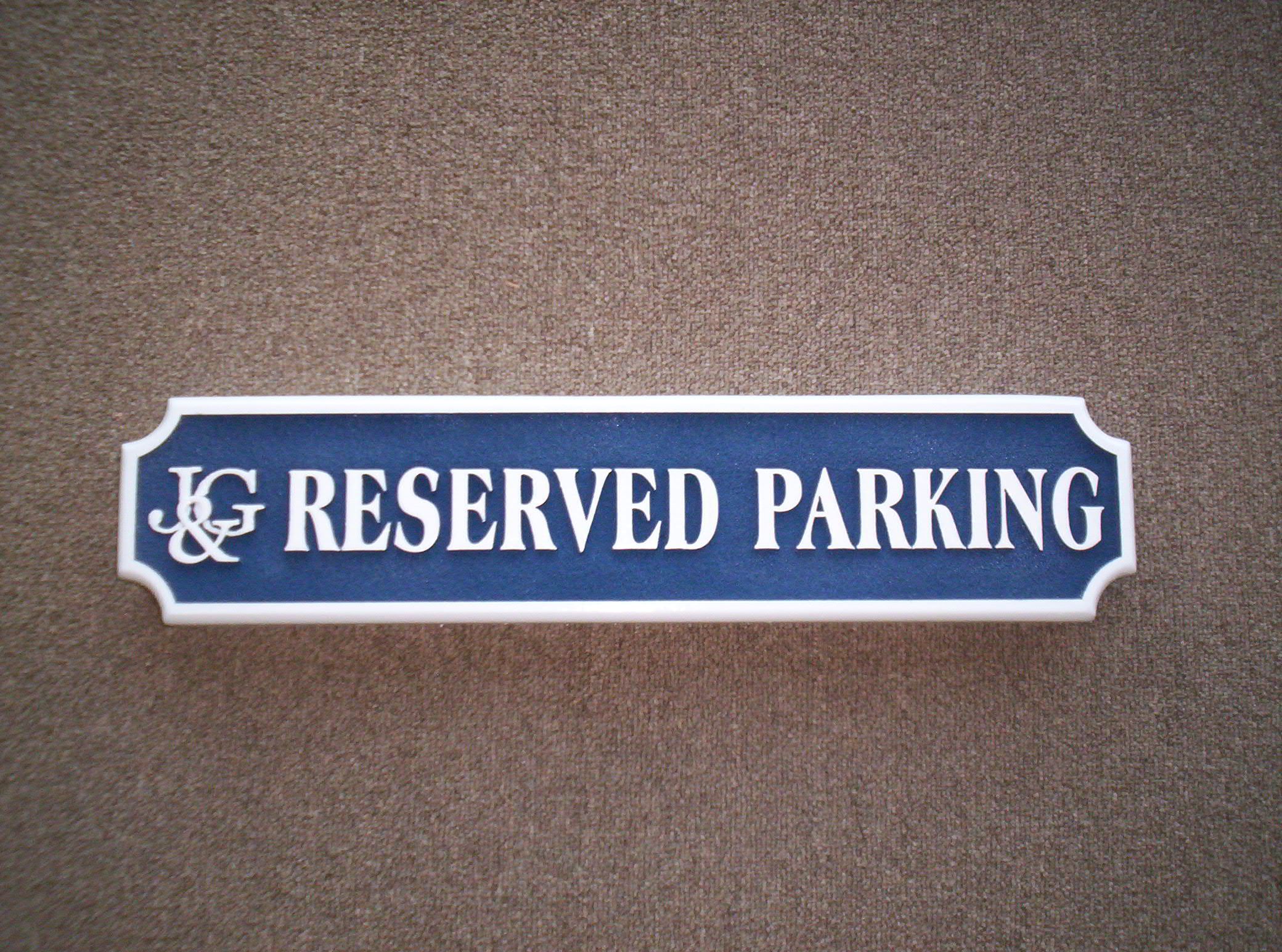H17325 -  Carved and Sandblasted Wood Grain HDU  "Reserved Parking" Sign