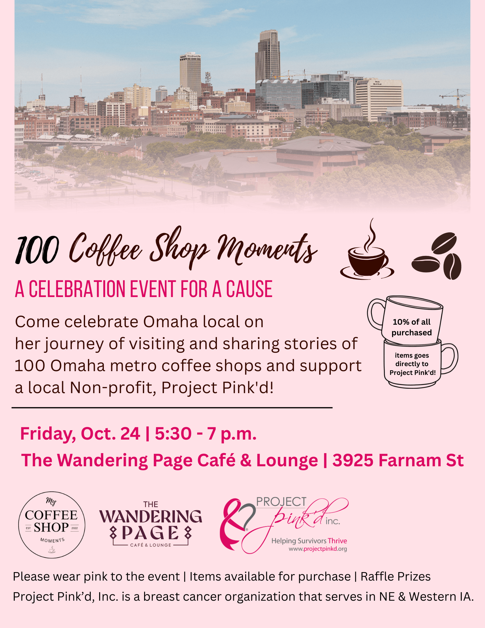 100 Coffee Shop Moments: A Celebration Event for a Cause - Friday, October 24th