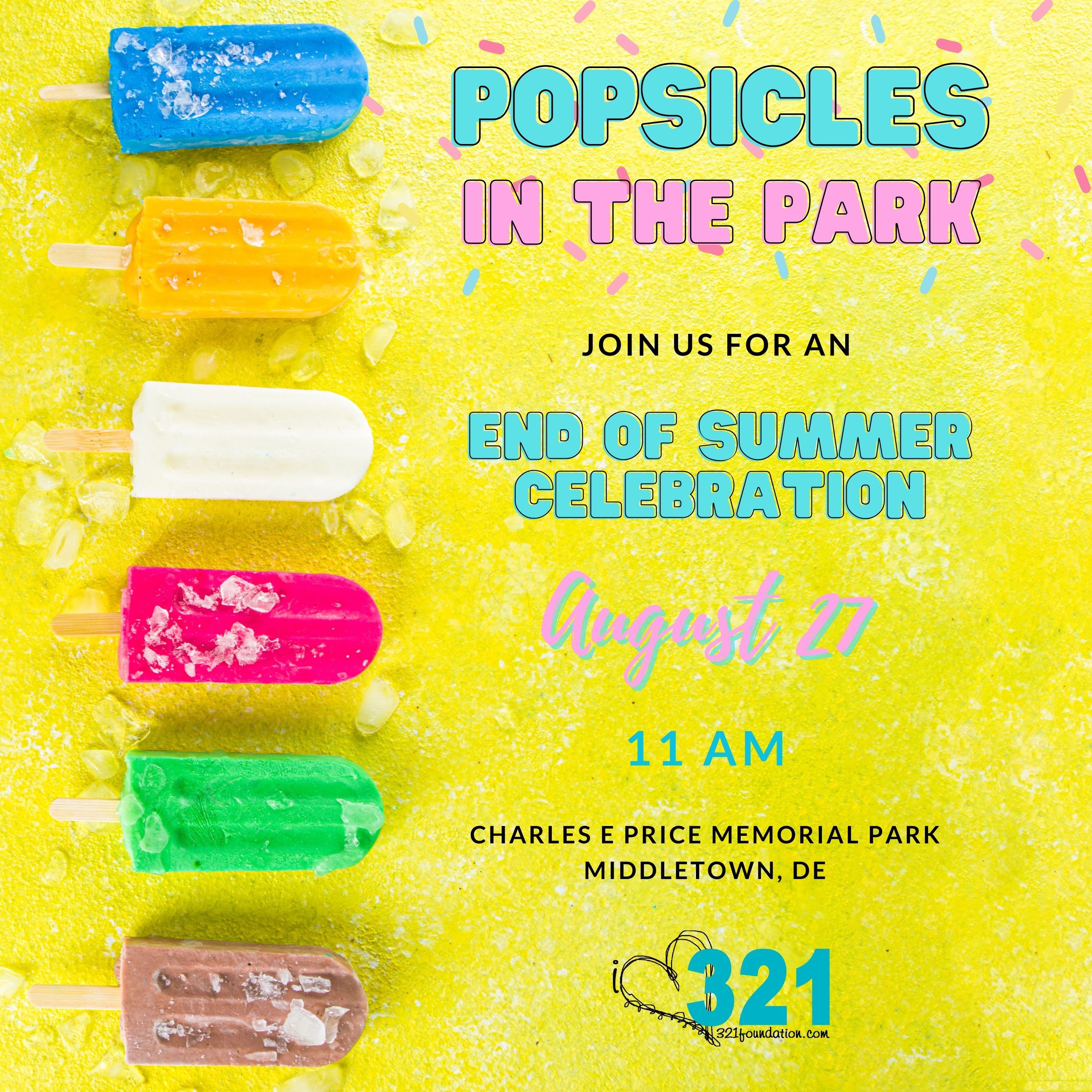 Celebrate the end of Summer with Popsicles in the Park!