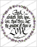 FAITH HOPE LOVE (1 Corinthians, Faithwalk, Friendship/Marriage)