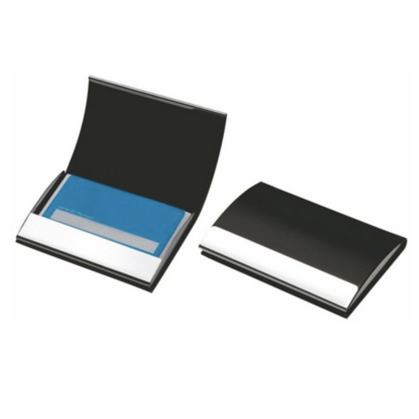 Leatherette / Stainless Steel Business Card Case