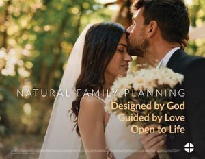 Natural family planning graphic with pictures of families