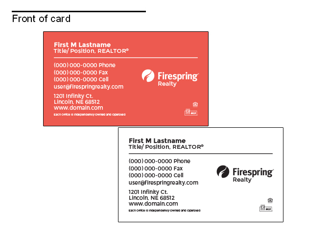 Firespring Realty Business Card