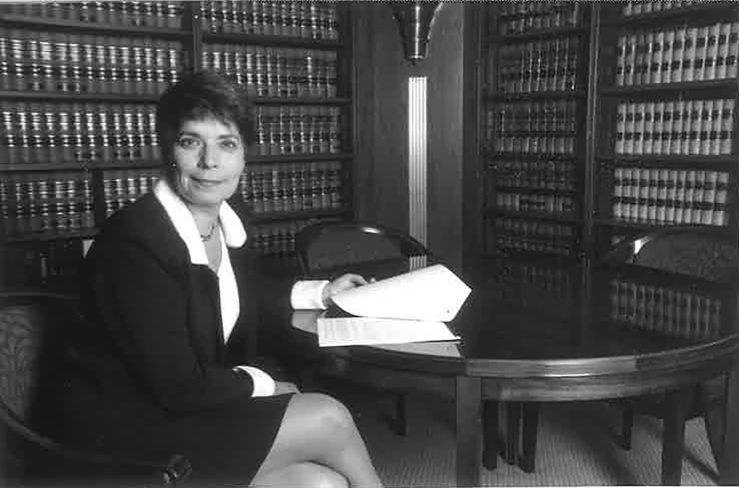 Justice Rothstein in her chambers.