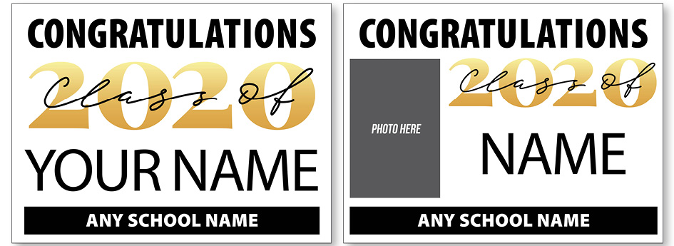 Announcement 03 - Gold 2020 Stock Graphic Personalized