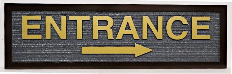 KA20678 - Carved and Sandblasted HDU "Entrance" Sign