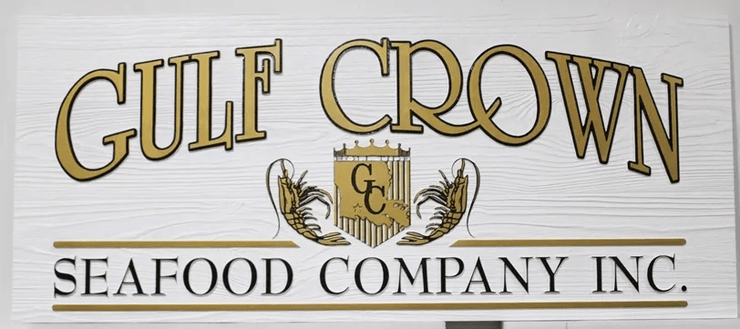 L22236 - Carved Coastal Sign for "Gulf Crown Seafood Company Inc."